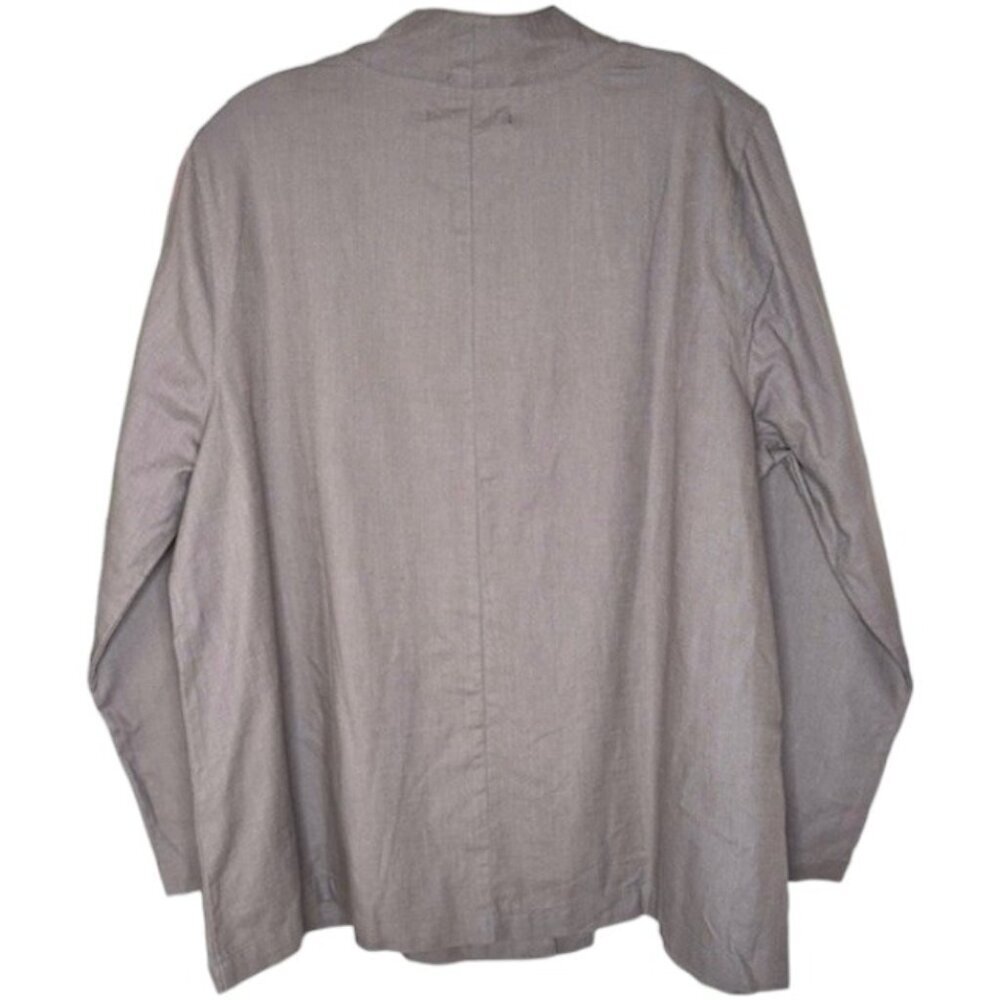 Gudrun Sjoden V-Neck Organic Cotton Blazer NEW - Taupe/Orange - L - Picture 10 of 10